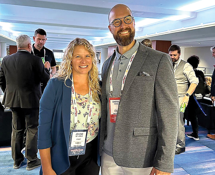 Anytime Fitness Owner Jolene de Vries with Gabriel Hardy, the Executive Director for the Fitness Industry Council (FIC). 
